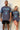 Prints Tee in charcoal blue and teal, mens gym tee by Lift The Label