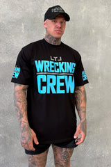 Wrecking Crew Tee - Black / Baby Blue