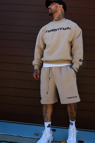 21H Signiture Shorts - Beige / Black