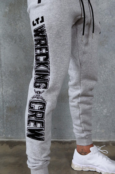 Wrecking Crew Trackpants in grey and black, mens joggers by Lift The Label, view 4