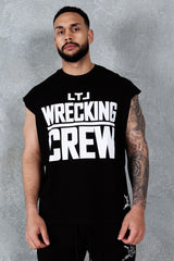Wrecking Crew Cropped Tank - Black / White