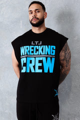 Wrecking Crew Cropped Tank - Black / Blue