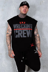Wrecking Crew Cropped Tank - Black / Red / Grey