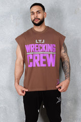 Wrecking Crew Cropped Tank -Brown / Purple