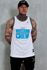 Wrecking Crew Jersey - White / Baby Blue