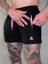 Della Squat Shorts - Black / Pink