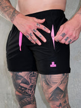Della Squat Shorts - Black / Pink