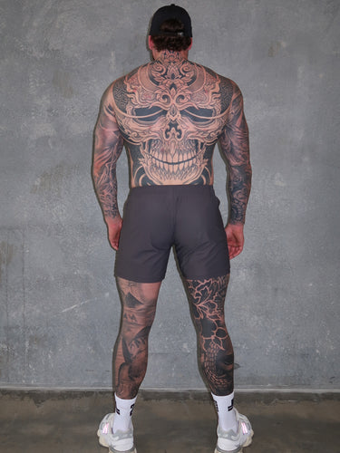 Della 2.0  Squat Shorts - Metallic Grey / Black