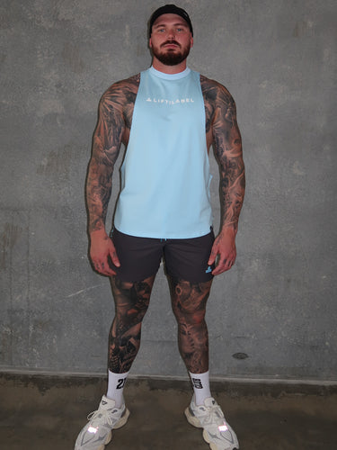 B2B Tank  - Baby Blue / White