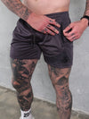 Della 2.0  Squat Shorts - Metallic Grey / Black