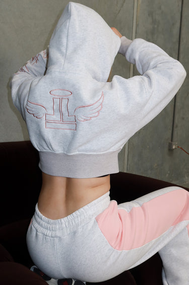 Pretty Hitters Hoodie - Grey / Pink