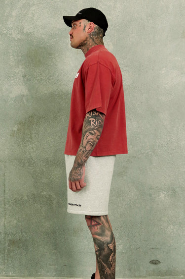 21H Signature Cropped Tee - Washed Red