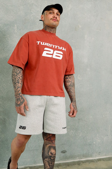 21H Signature Cropped Tee - Washed Red