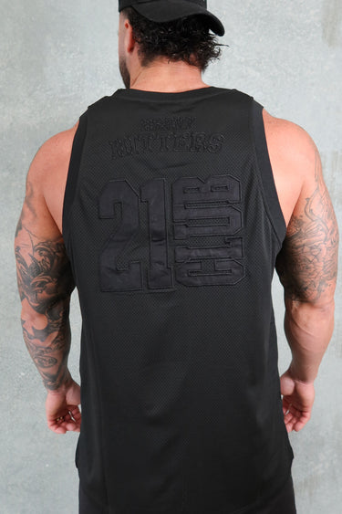 College Jersey Tank -Black/Black