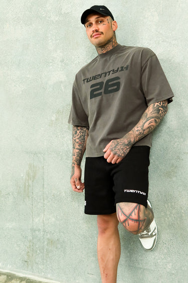 21H Signature Cropped Tee - Washed Khaki