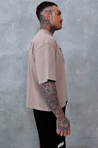 21H Signature Cropped Tee - Washed Beige