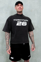 21H Signature Cropped Tee - Washed Black