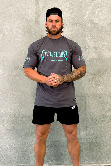 METAL LOGO - DAVYS GREY / AQUA