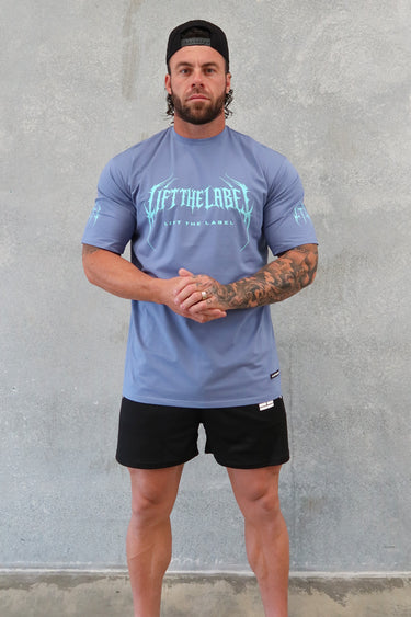 METAL LOGO - PIGEON BLUE / SKY BLUE