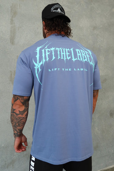METAL LOGO - PIGEON BLUE / SKY BLUE