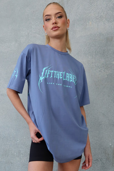 METAL LOGO - PIGEON BLUE / SKY BLUE