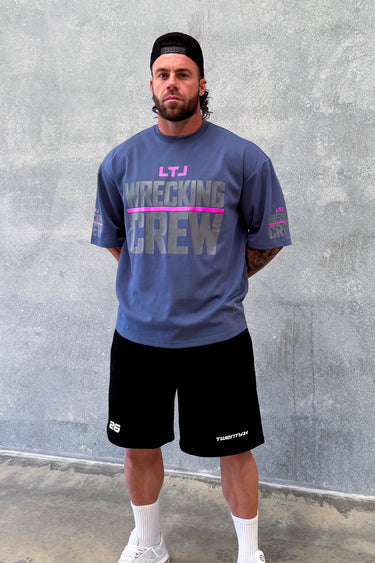 LTL BOX FIT TEE - BALENCIAGA BLUE / PINK