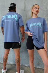 METAL LOGO - PIGEON BLUE / SKY BLUE