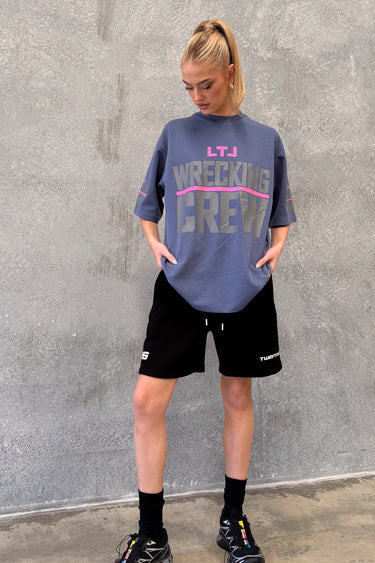 LTL BOX FIT TEE - BALENCIAGA BLUE / PINK