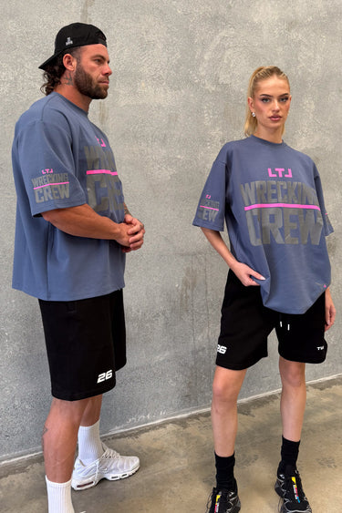 LTL BOX FIT TEE - BALENCIAGA BLUE / PINK