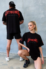 METAL LOGO - BLACK / RED