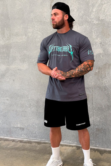 METAL LOGO - DAVYS GREY / AQUA
