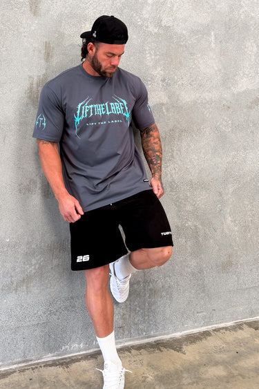 METAL LOGO - DAVYS GREY / AQUA