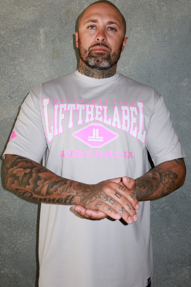Home Tee - Grey/Pink