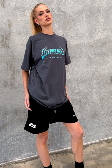 METAL LOGO - DAVYS GREY / AQUA