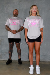 Home Tee - Grey/Pink