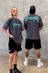 METAL LOGO - DAVYS GREY / AQUA