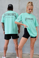 METAL LOGO - AQUA / DARK GREY