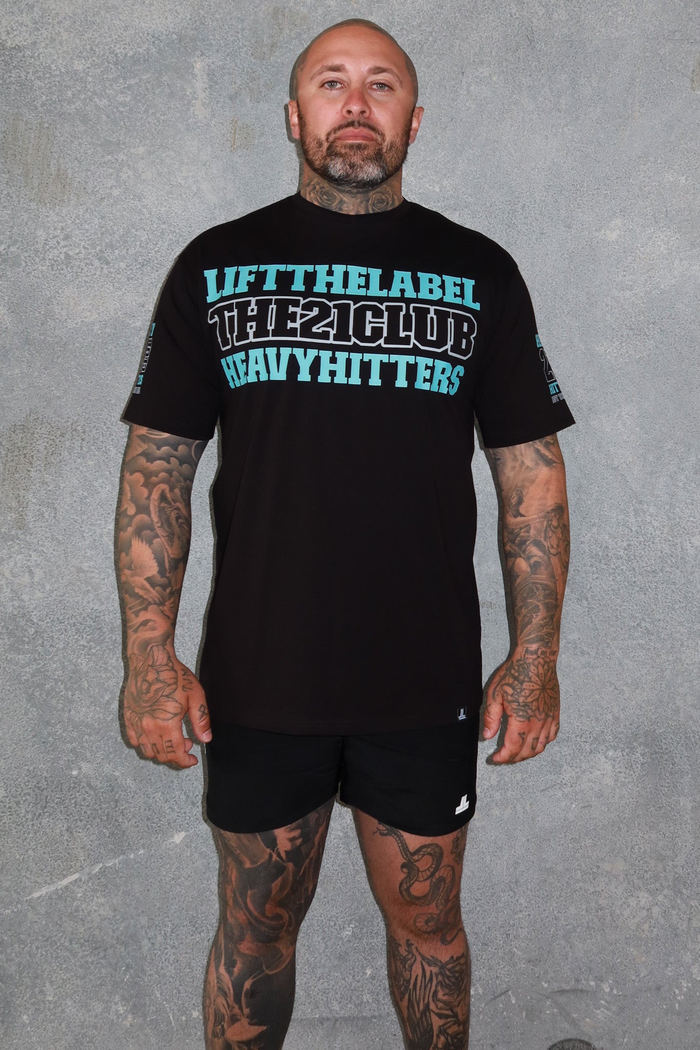 Trademark Tee - Black/ Baby Blue/ Grey