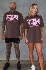 Home Tee - Brown/Pink