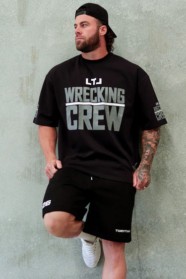 LTL BOX FIT TEE - BLACK / GREY