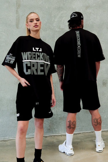 LTL BOX FIT TEE - BLACK / GREY