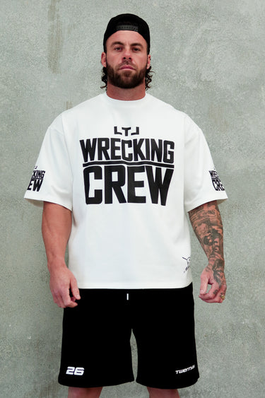 LTL BOX FIT TEE - WHITE / BLACK