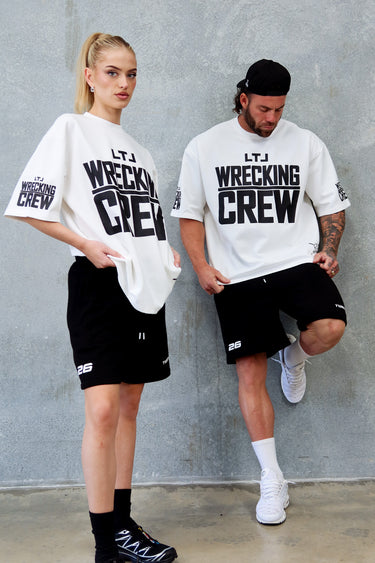 LTL BOX FIT TEE - WHITE / BLACK