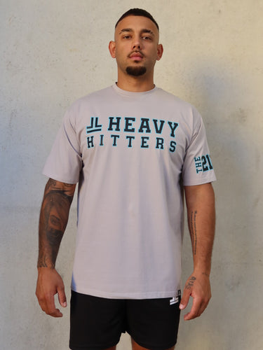 Team Hitter Tee - Stone Grey / Teal