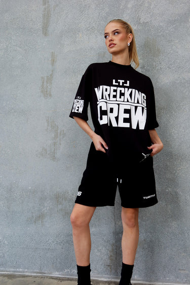 LTL BOX FIT TEE - BLACK / WHITE