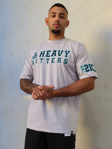Team Hitter Tee - Stone Grey / Teal