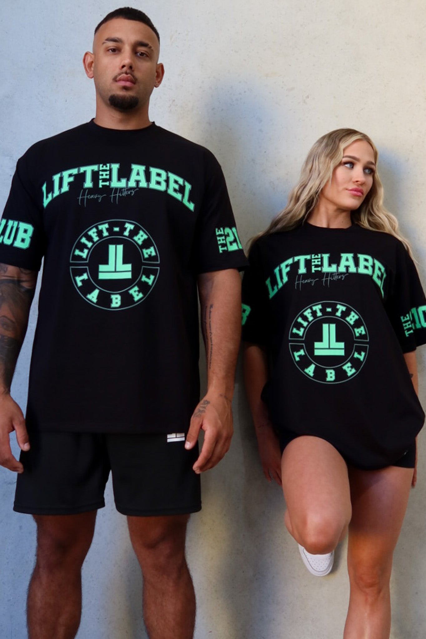 Prints Tee - Black / Lime Green