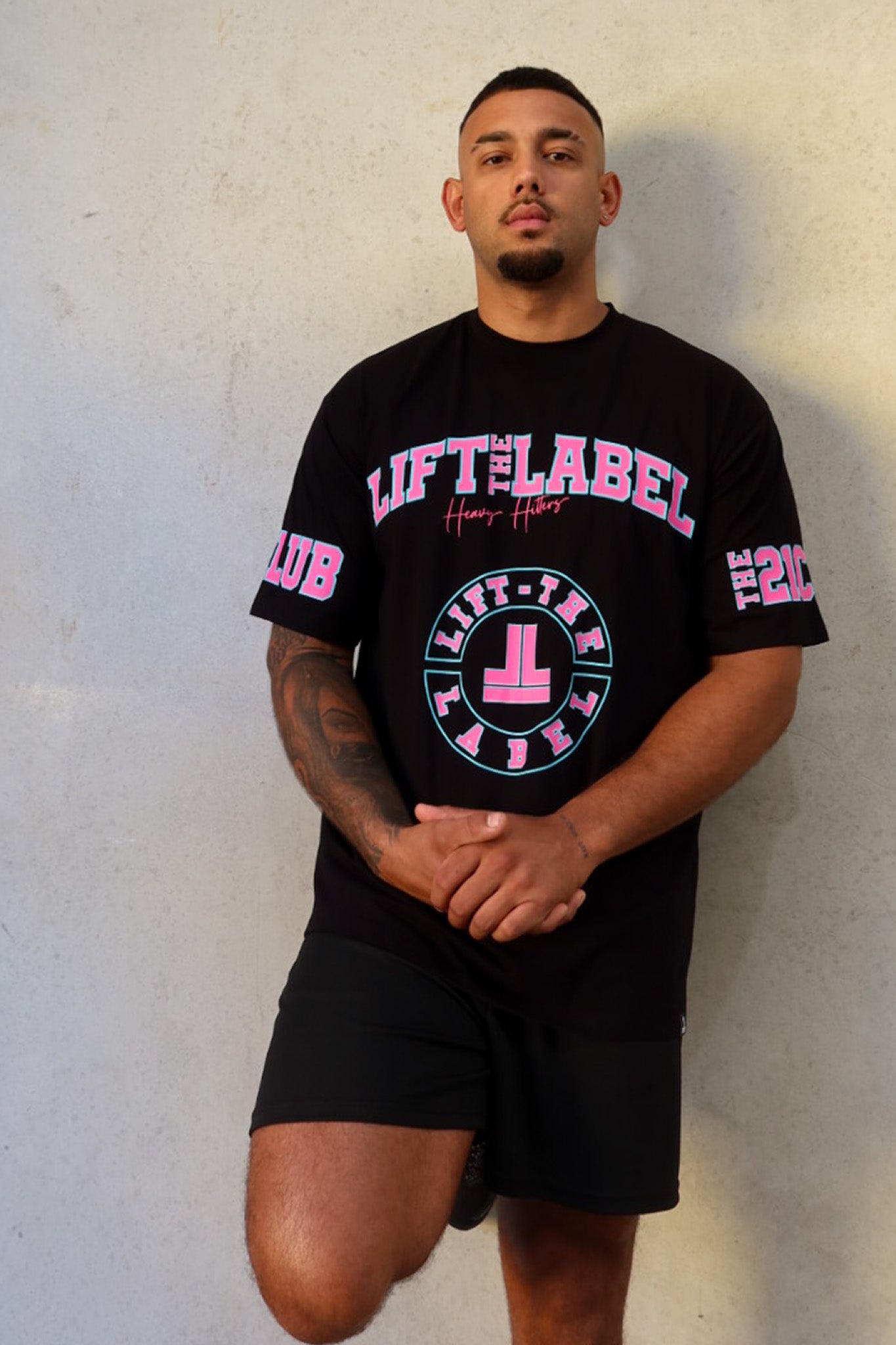 Prints Tee - Black / Pink / Teal