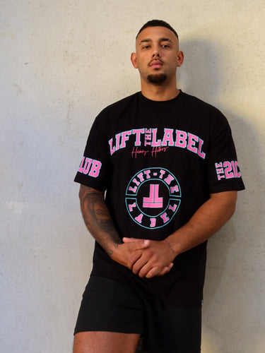 Prints Tee - Black / Pink / Teal