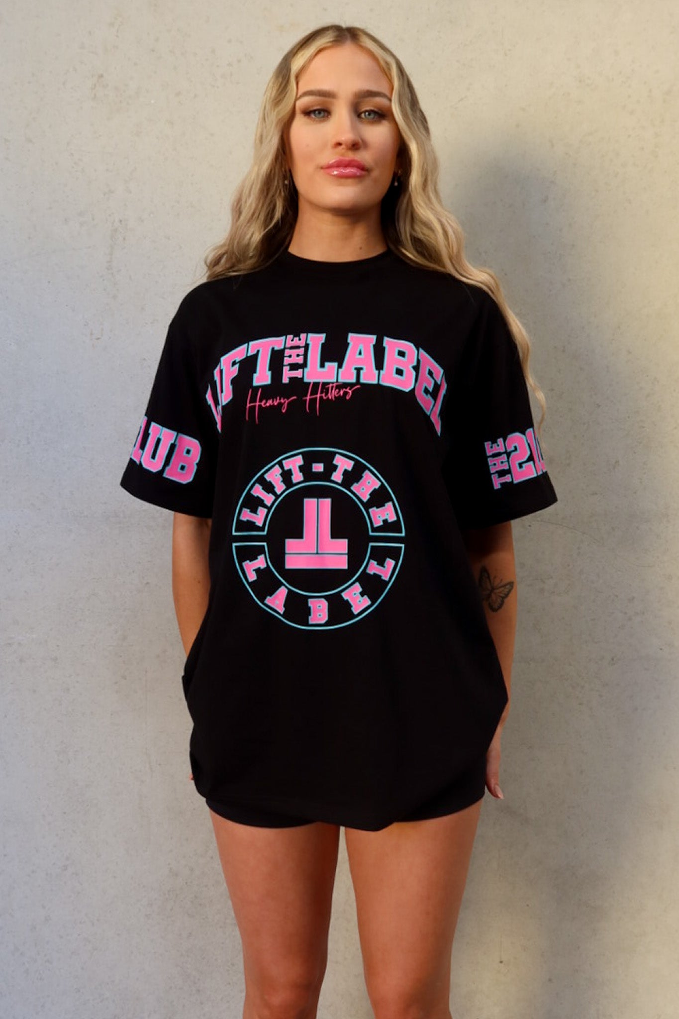 Prints Tee - Black / Pink / Teal